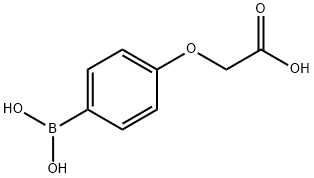 4-(カルボキシメトキシ)フェニルボロン酸 化学構造式