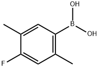 4-フルオロ-2,5-ジメチルフェニルボロン酸 化学構造式