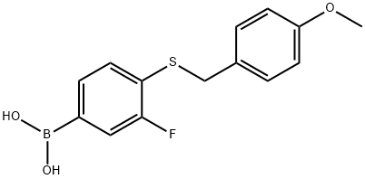 3-Fluoro-4-(4-methoxybenzylthio)phenylboronic acid|