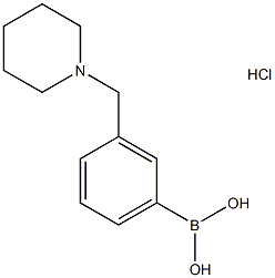3-(ピペリジン-1-イルメチル)フェニルボロン酸塩酸塩 化学構造式