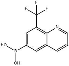 8-TRIFLUOROMETHYLQUINOLINE-6-BORONIC ACID, 1072951-47-3, 结构式