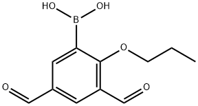 3,5-Diformyl-2-propoxyphenylboronic acid Struktur