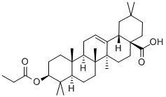 3-beta-羟基齐墩果酸丙酸酯 结构式