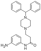 1-Piperazinepropanamide, N-(3-aminophenyl)-4-(diphenylmethyl)- 结构式