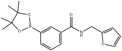 3-(Furfurylaminocarbonyl)benzeneboronic acid pinacol ester Struktur