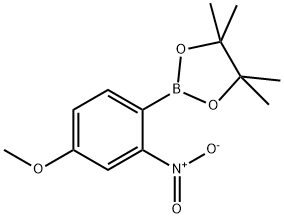 4-メトキシ-2-ニトロフェニルボロン酸ピナコールエステル 化学構造式