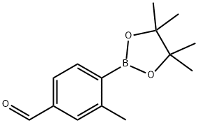 2-甲基-4-醛基苯硼酸,1073354-66-1,结构式
