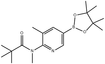 6-(N,2,2,2-四甲基乙酰氨基)-5-甲基吡啶-3-硼酸频哪醇酯,1073354-77-4,结构式