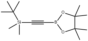 2-((tert-Butyldimethylsilanyl)ethynyl)-4,4,5,5-tetramethyl-(1,3,2)dioxaborolane Structure