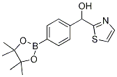 4-(4,4,5,5-TETRAMETHYL-1,3,2-DIOXABOROLAN-2-YL)-ALPHA-(2-THIAZOLYL)BENZYL ALCOHOL Struktur