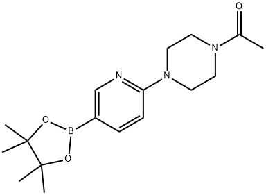2-(4-ACETYLPIPERAZIN-1-YL)PYRIDINE-5-BORONIC ACID, PINACOL ESTER Structure