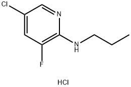 5-CHLORO-3-FLUORO-2-(N-PROPYLAMINO)PYRIDINE, HCL,1073372-11-8,结构式