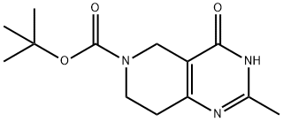 2-Methyl-4-oxo-3,5,7,8-tetrahydro-4H-pyrido[4,3-d]pyriMidine-6-carboxylic acid tert-butyl ester Struktur
