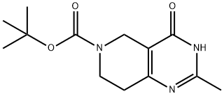 2-メチル-4-オキソ-3,5,7,8-テトラヒドロ-4H-ピリド[4,3-D]ピリミジン-6-カルボン酸TERT-ブチルエステル 化学構造式