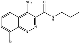 4-氨基-8-溴-N-丙基-3-噌啉甲酰胺,107346-32-7,结构式