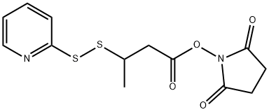 N-succinimidyl-3-(2-pyridyldithio)butyrate Struktur