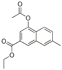 2-Naphthalenecarboxylic acid, 4-(acetyloxy)-7-Methyl-, ethyl ester Struktur