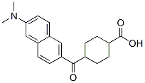 2'-(N,N-dimethylamino)-6-naphthoyl-4-cyclohexanecarboxylic acid Struktur