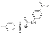 4-METHYL-N-([(4-NITROPHENYL)AMINO]CARBONYL)BENZENESULFONAMIDE 化学構造式