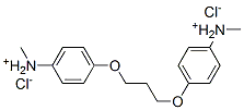 methyl-[4-[3-(4-methylammoniophenoxy)propoxy]phenyl]azanium dichloride 化学構造式