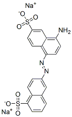 6-[(4-Amino-6-sulfo-1-naphthalenyl)azo]-1-naphthalenesulfonic acid disodium salt 结构式