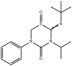 (Z)-2-(叔丁基亚氨基)-3-异丙基-5-苯基-1,3,5-噻二嗪-4-酮,107484-86-6,结构式