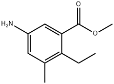 Benzoic acid, 5-amino-2-ethyl-3-methyl-, methyl ester (9CI),107490-30-2,结构式