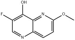 3-Fluoro-6-Methoxy-[1,5]naphthyridin-4-ol 化学構造式