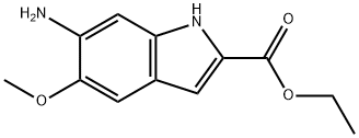 Ethyl 6-amino-5-methoxyindole-2-carboxylate Struktur