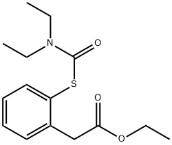 ETHYL [2-DIETHYLAMINOCARBONYLTHIO)]PHENYLACETATE Struktur