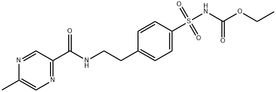 Ethyl 4-(-(5-Methylpyrazine-2-carboxyamido)ethyl)benzene Sulfonamide Carbamate