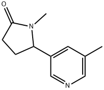 1-Methyl-5-(5-Methyl-3-pyridinyl)-2-pyrrolidinone 结构式