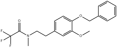 N-Methyl-N-trifluoroacetyl-4-benzyloxy-3-methoxyphenethylamine Struktur