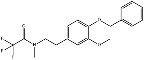 N-Methyl-N-trifluoroacetyl-4-benzyloxy-3-methoxyphenethylamine 结构式