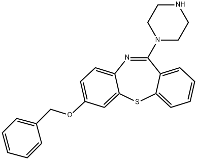 7-Benzyloxy-N-des{[2-(2-hydroxy)ethoxy]ethyl} Quetiapine 化学構造式