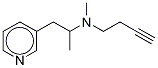 N-3-Butynyl-N,a-dimethyl-(3-pyridinyl)ethanamine Struktur