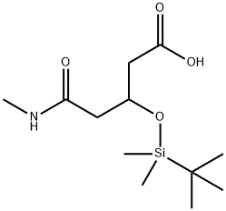 3-[(1,1-Dimethylethyl)dimethylsilyloxy]-5-(1-methylamino)-5-oxopentanoic Acid,1076199-66-0,结构式