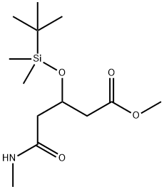 3-[(1,1-Dimethylethyl)dimethylsilyloxy]-5-(1-methylamino)-5-oxopentanoic Acid Methyl Ester,1076199-67-1,结构式