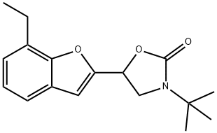 rac-3-tert-Butyl-5-(7-ethyl-2-benzofuranyl)-2-oxazolidinone Structure