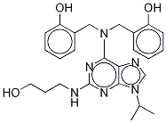 2,2'-[[[2-[(3-Hydroxypropyl)nitrilo]-9-(1-Methylethyl)-9H-purin-6-yl]iMino]bis(Methylene)]bisphenol Struktur