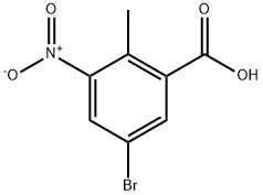 5-BROMO-2-METHYL-3-NITROBENZOIC ACID Struktur