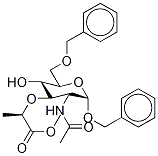 苄基N-乙酰基-6-O-苄基-Α-D-胞壁酸甲酯 结构式