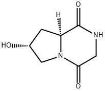 Pyrrolo[1,2-a]pyrazine-1,4-dione, hexahydro-7-hydroxy-, (7R-cis)- (9CI) Structure