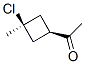 Ethanone, 1-(3-chloro-3-methylcyclobutyl)-, trans- (9CI) 结构式