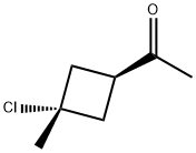 Ethanone, 1-(3-chloro-3-methylcyclobutyl)-, cis- (9CI) Structure