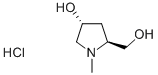 （2S,4R)-N-methyl-2-hydroxy methyl-4-hydroxy pyrrolidine hyd Struktur