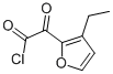 2-Furanacetyl chloride, 3-ethyl-alpha-oxo- (9CI) 结构式