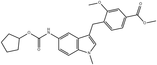 4-[[5-[[(Cyclopentyloxy)carbonyl]aMino]-1-Methyl-1H-indol-3-yl]Methyl]-3-Methoxy-benzoic Acid Methyl Ester