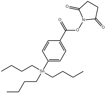 N-succinimidyl 4-(tri-n-butylstannyl)benzoate Structure