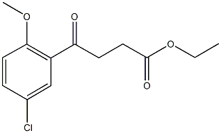 4-(5-氯-2-甲氧基苯基)-4-氧代丁酸乙酯 结构式